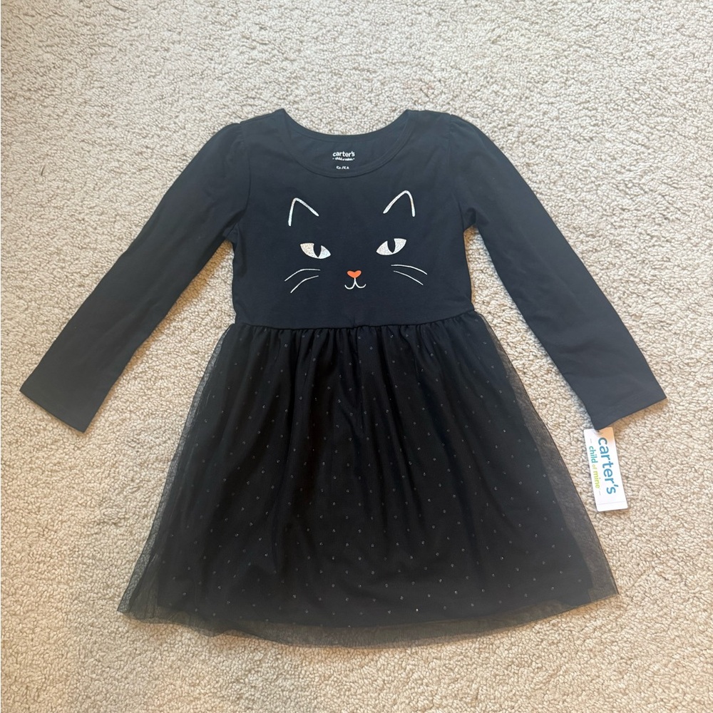 Carter's Halloween Kitty Black Cat Dress